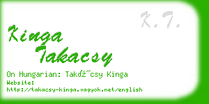 kinga takacsy business card